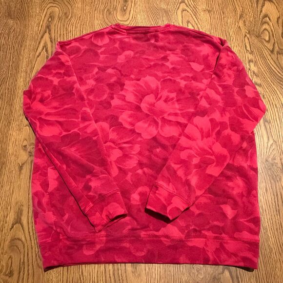 Athleta Balance Pullover Sweatshirt Red Floral Size XS - Picture 2 of 6